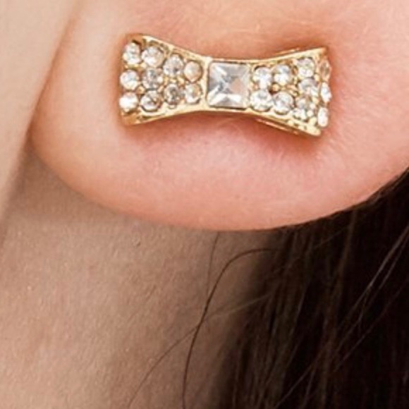 Kate Spade “Ready Set Bow” Pave Stud Earrings (NWT) - Picture 5 of 8